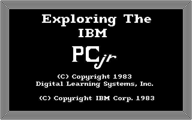 Exploring the IBM PC Jr - Splash